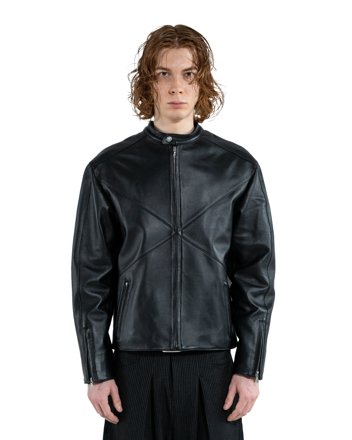 Cross Biker Leather Jacket