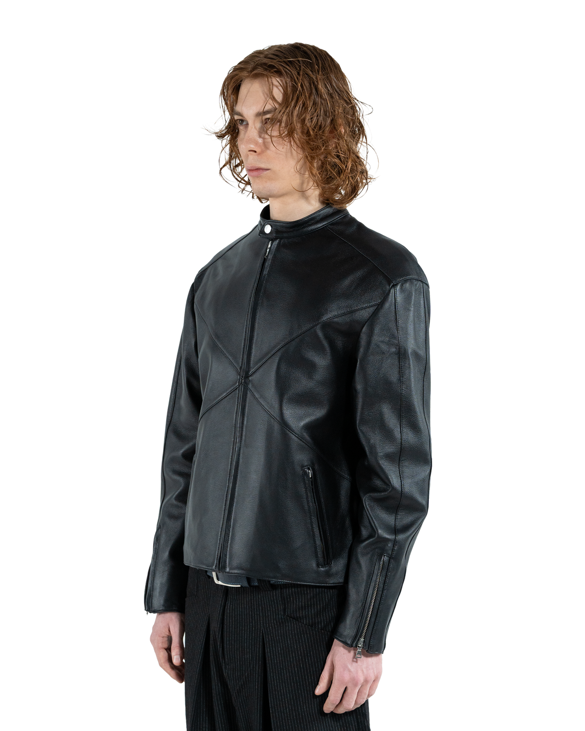 Cross Biker Leather Jacket