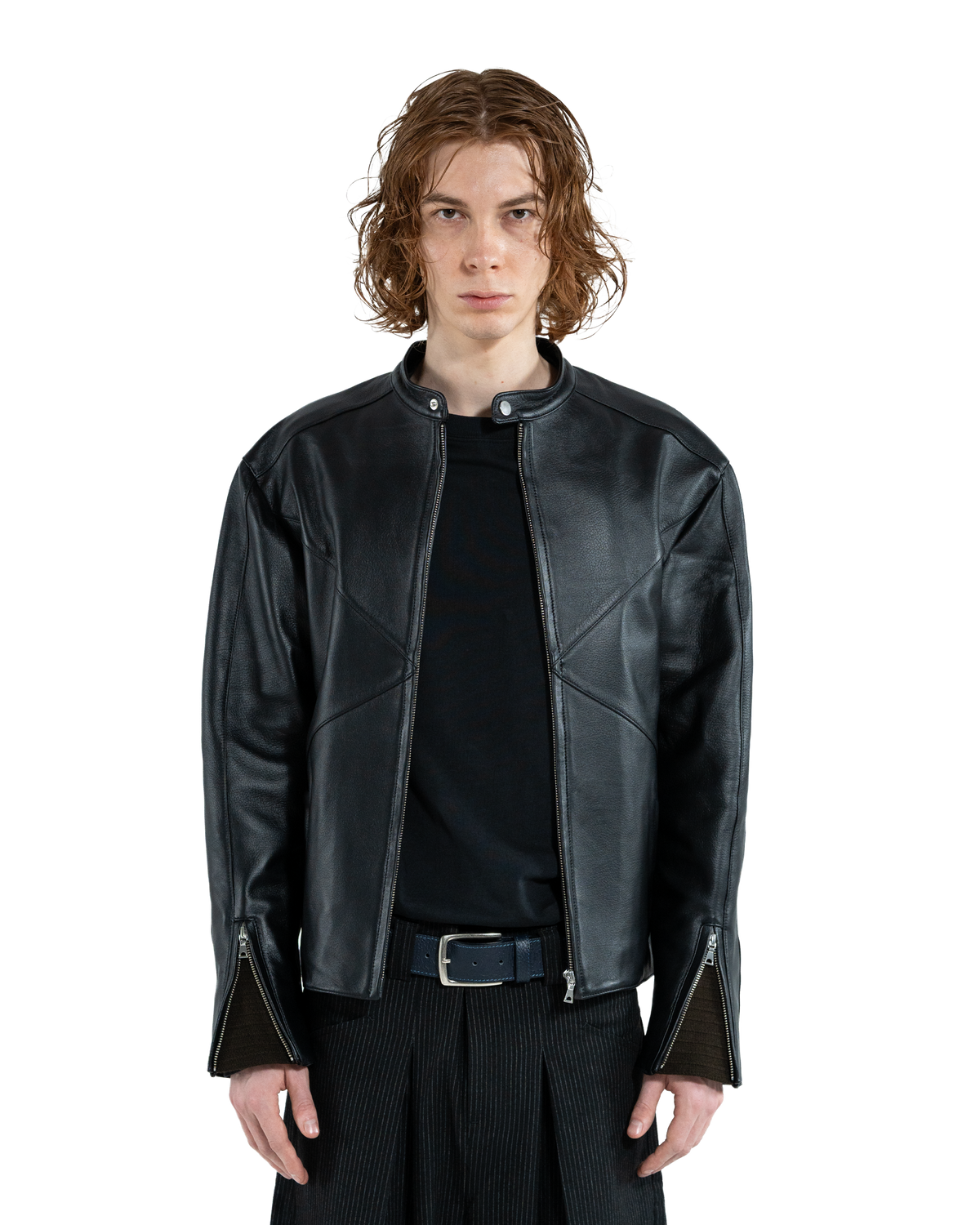 Cross Biker Leather Jacket
