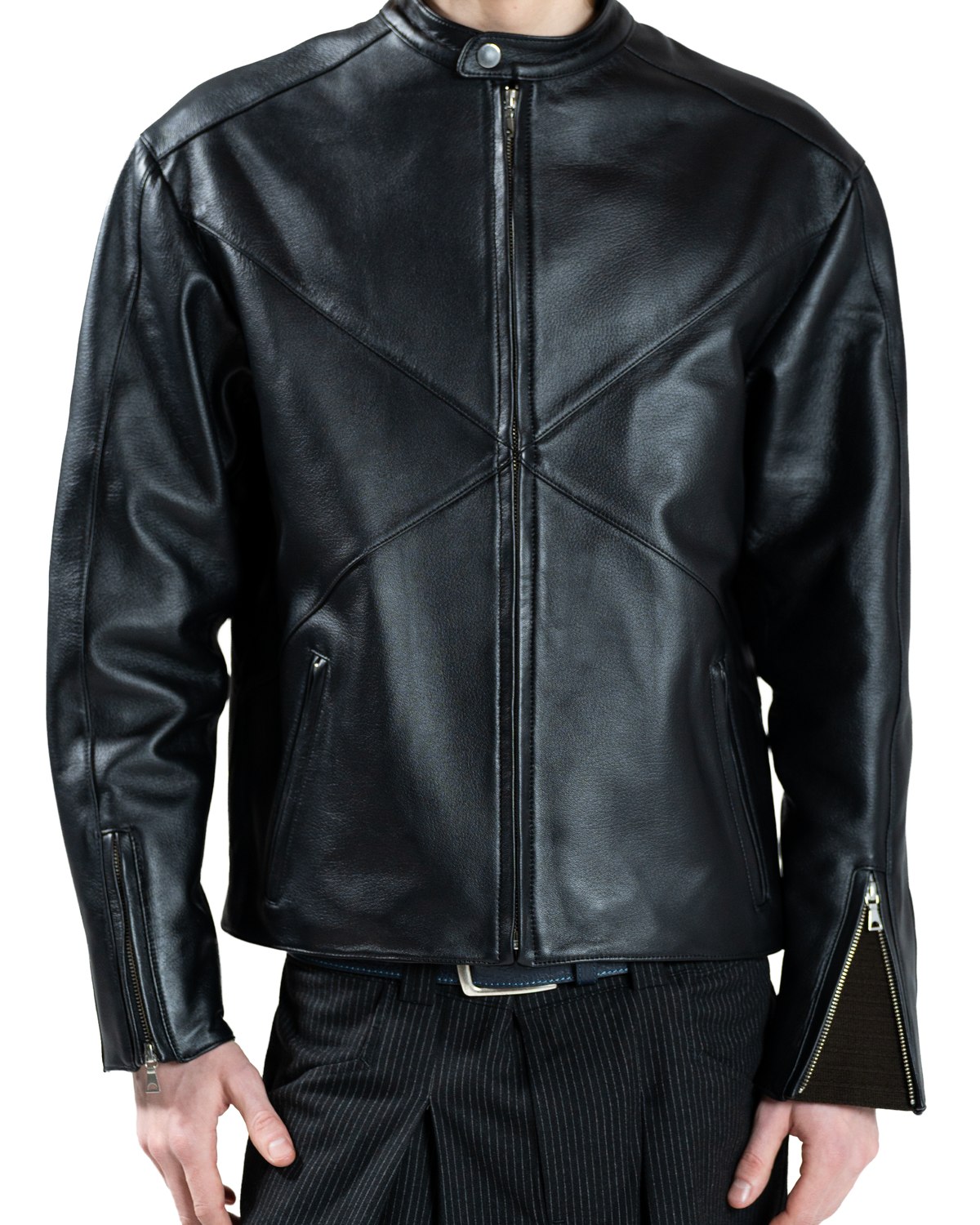 Cross Biker Leather Jacket