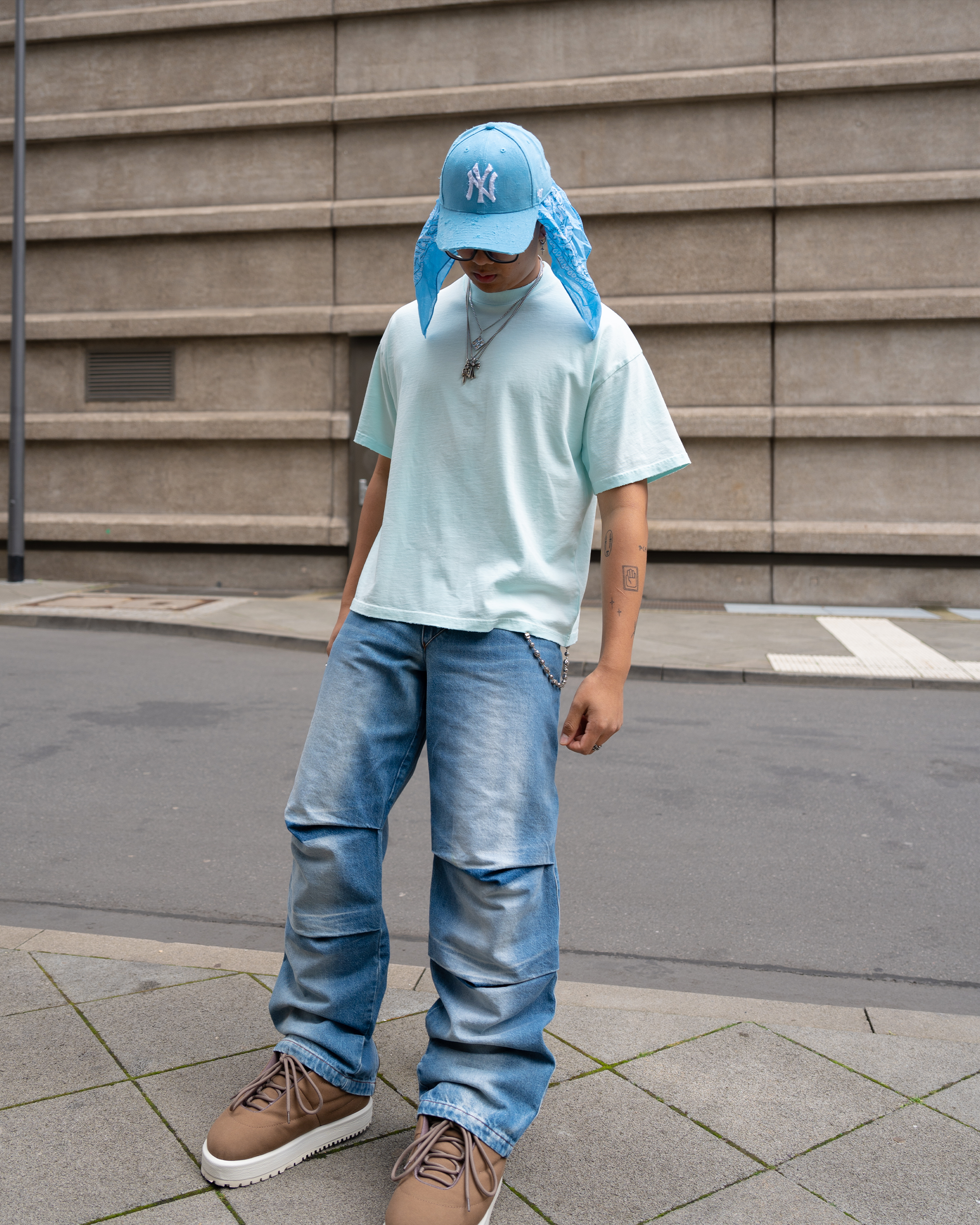 Sunfaded T-Shirt Spa Blue