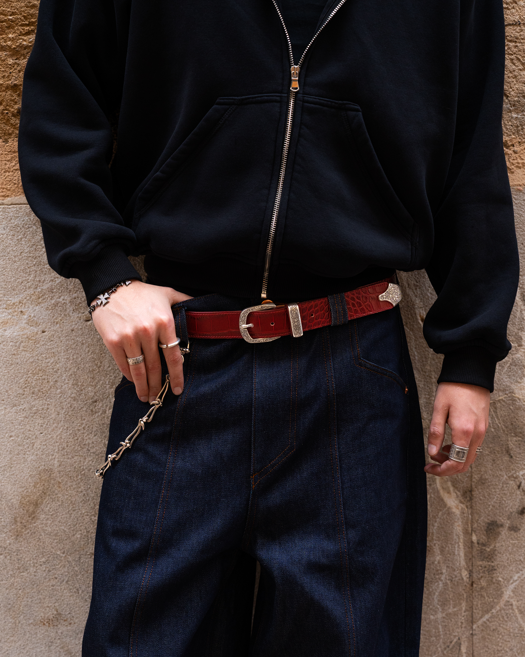 Crocleather Belt