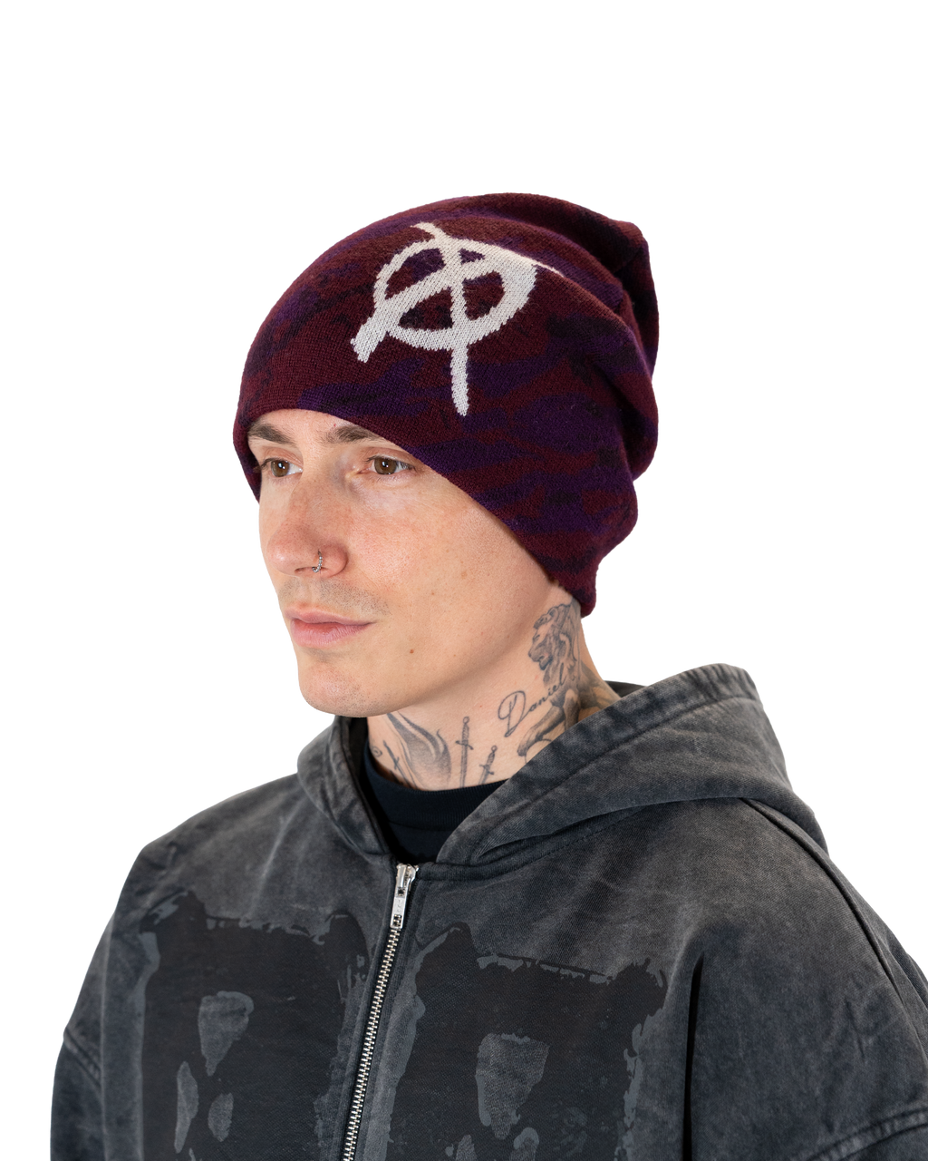 Grape Camo Beanie