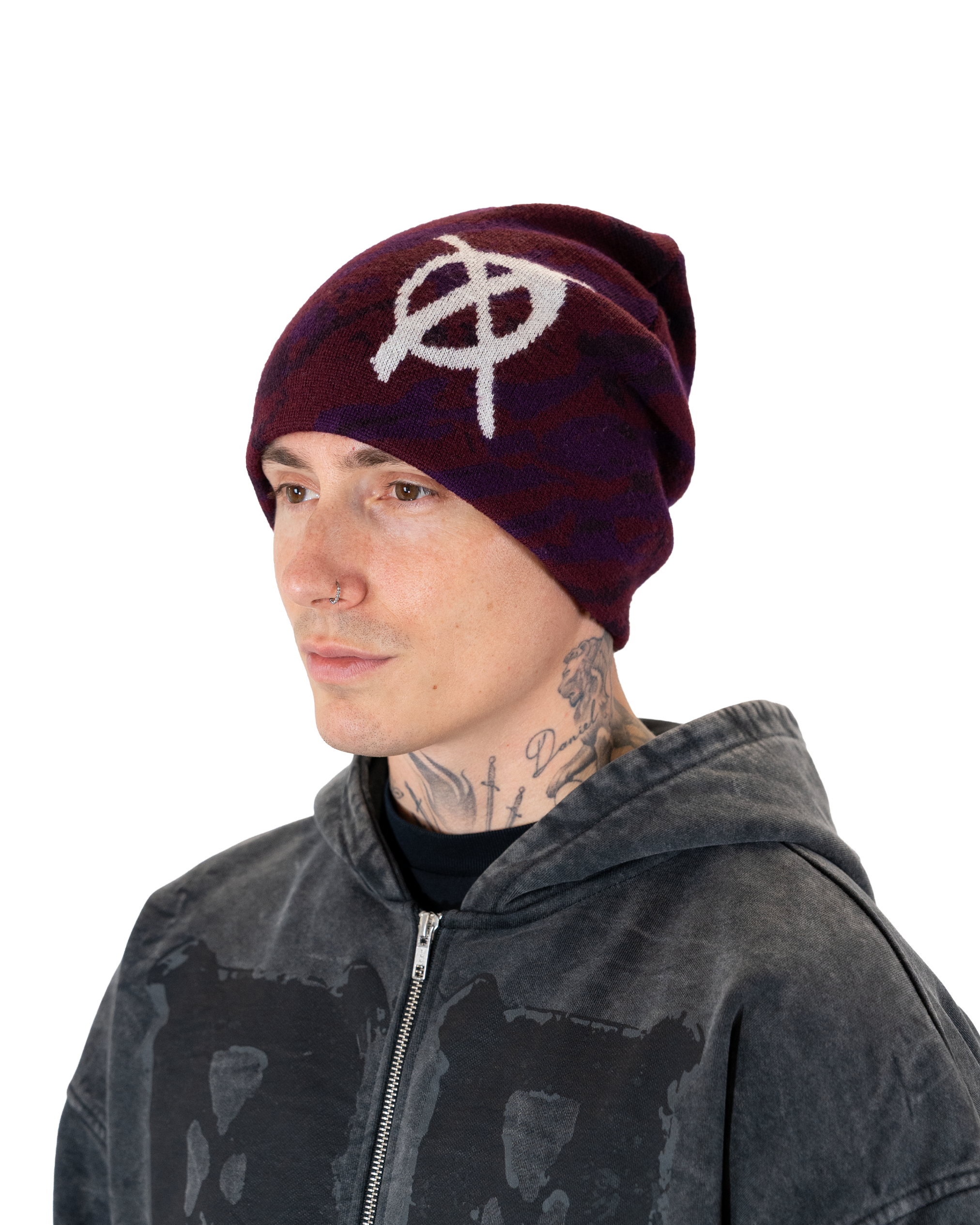 Grape Camo Beanie