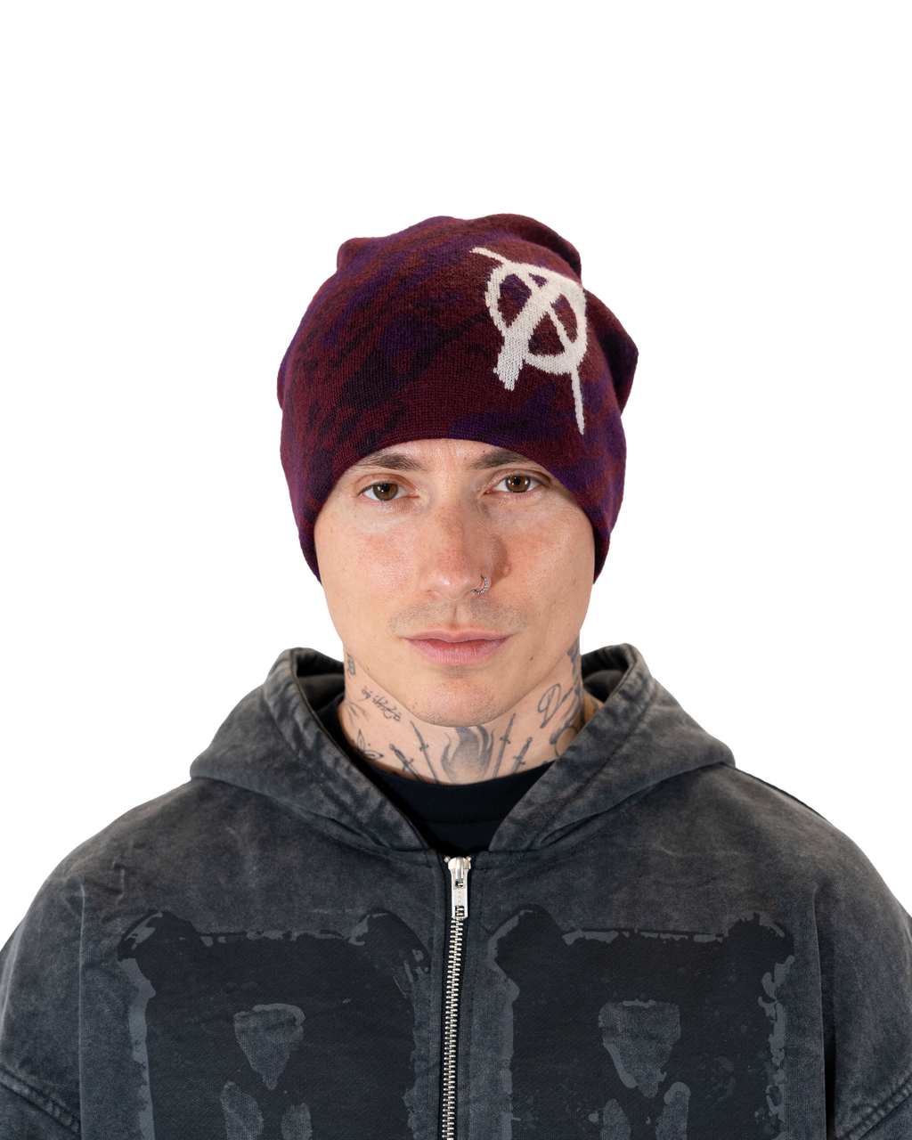 Grape Camo Beanie