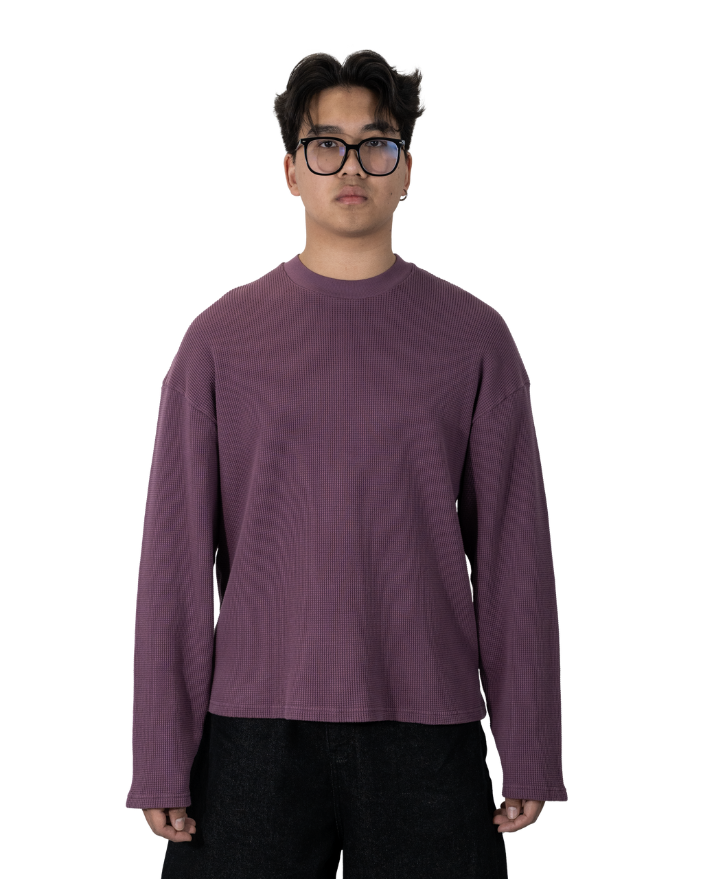 Grape Waffle Sweater