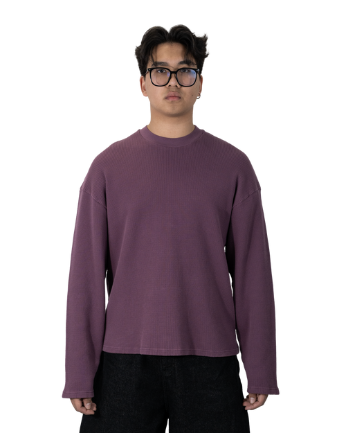 Grape Waffle Sweater