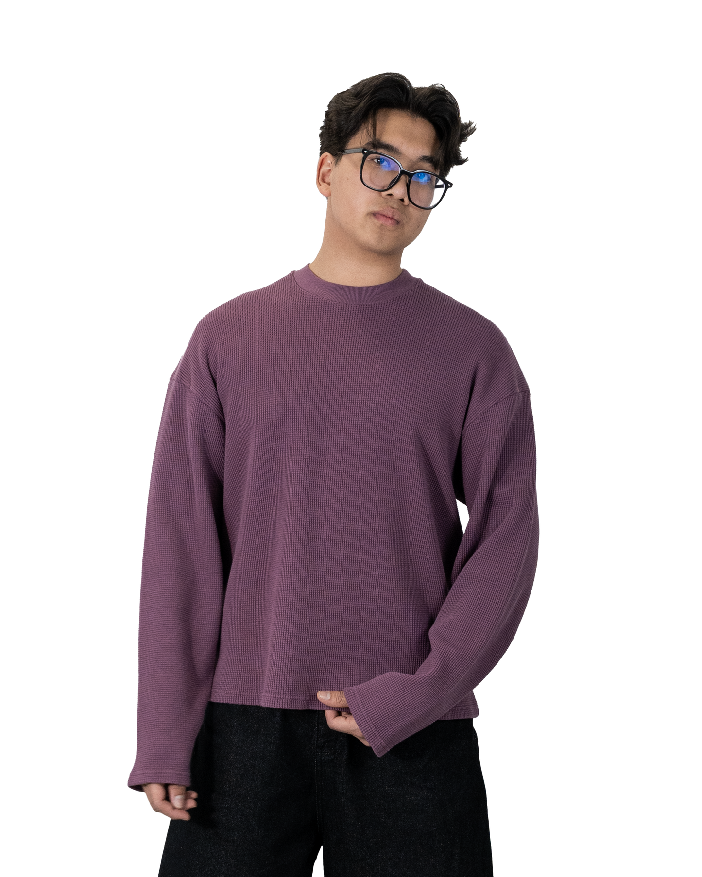 Grape Waffle Sweater