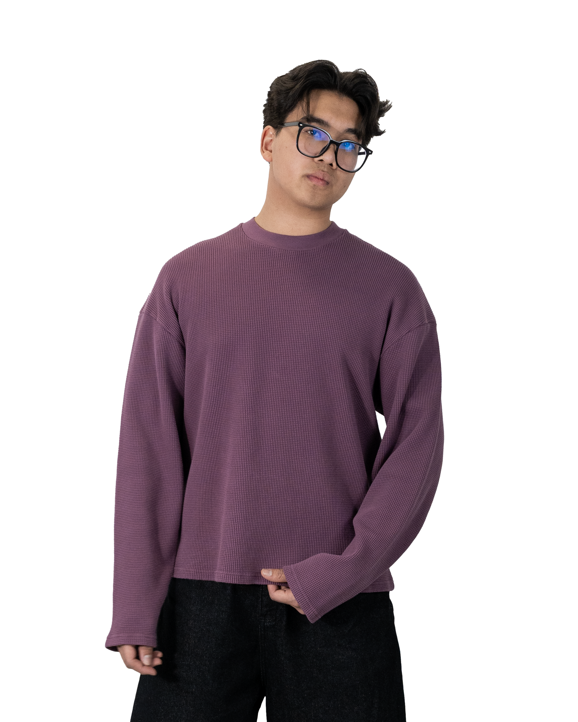 Grape Waffle Sweater