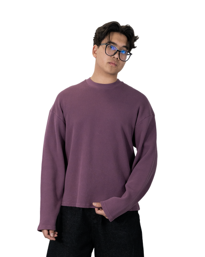 Grape Waffle Sweater