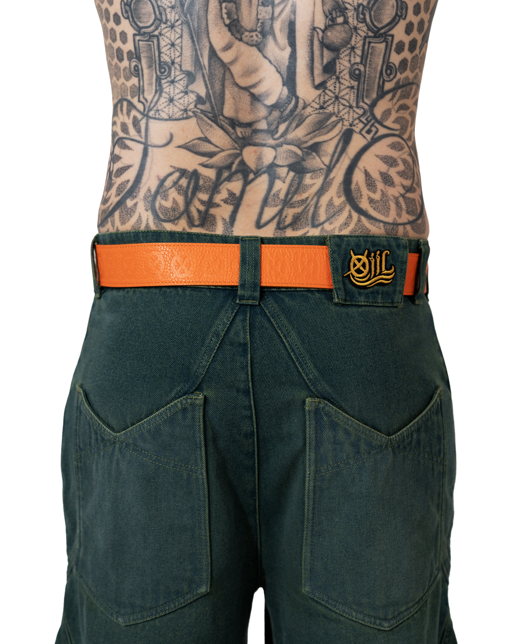 Tangerine Monogram Belt