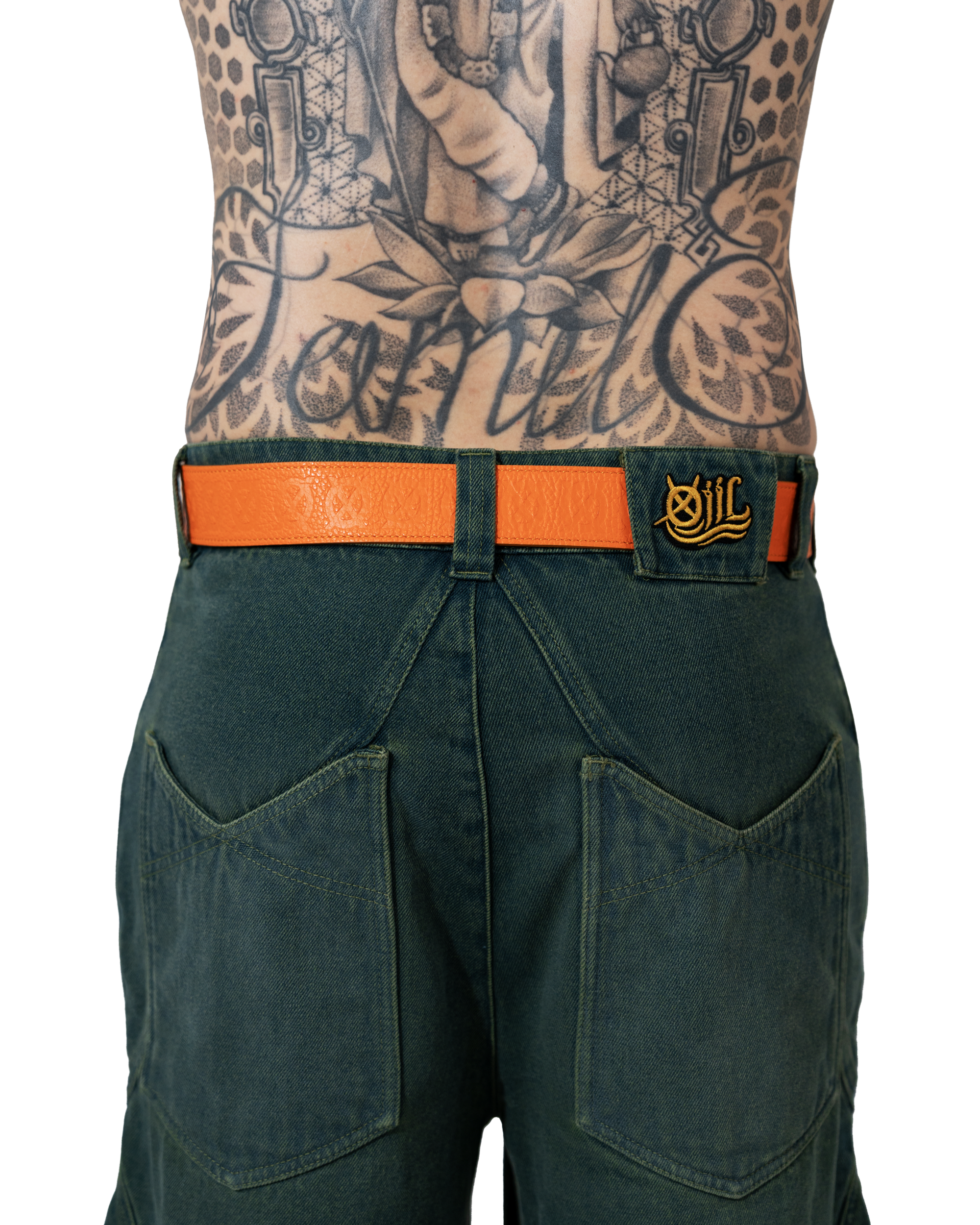 Tangerine Monogram Belt