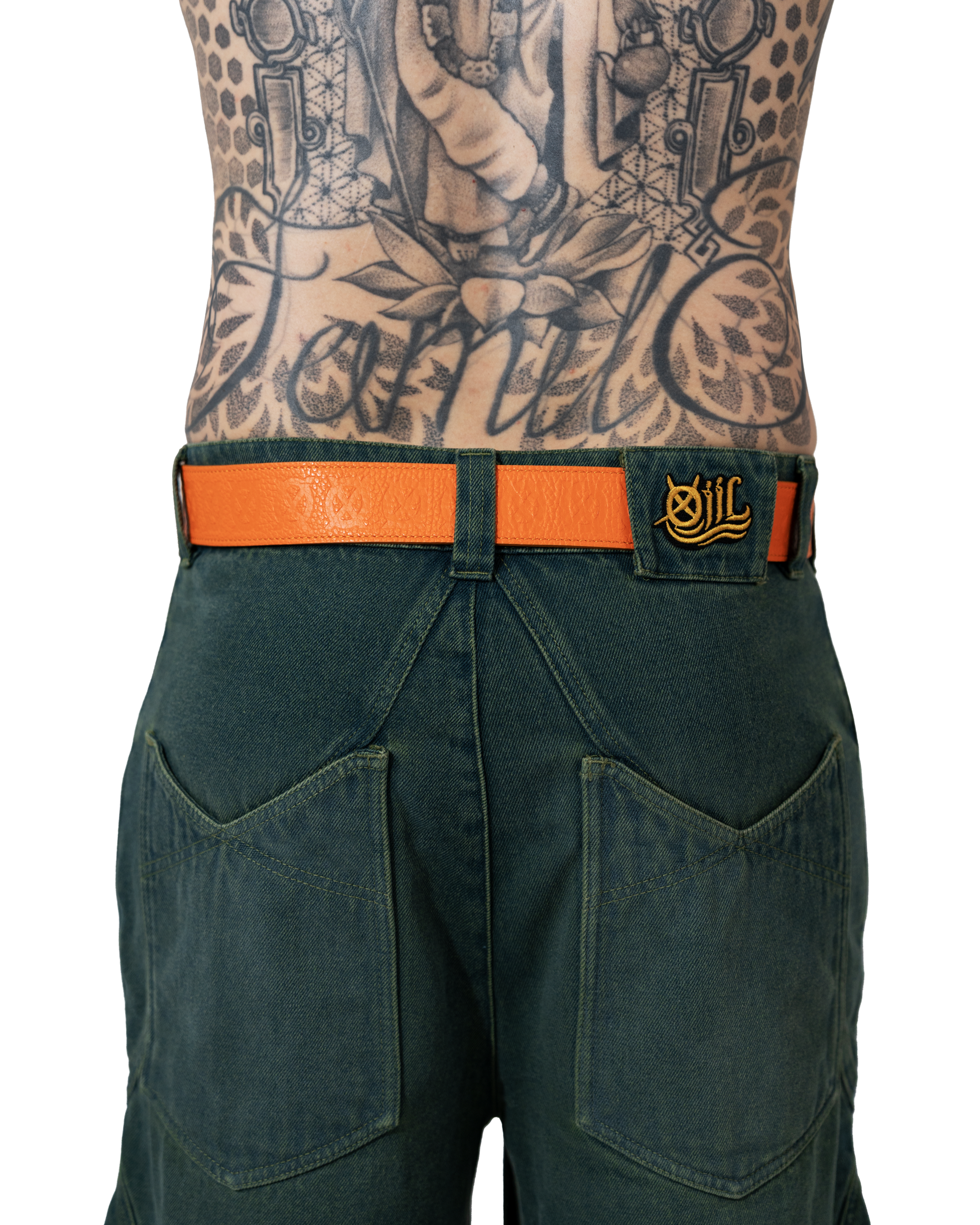 Tangerine Monogram Belt