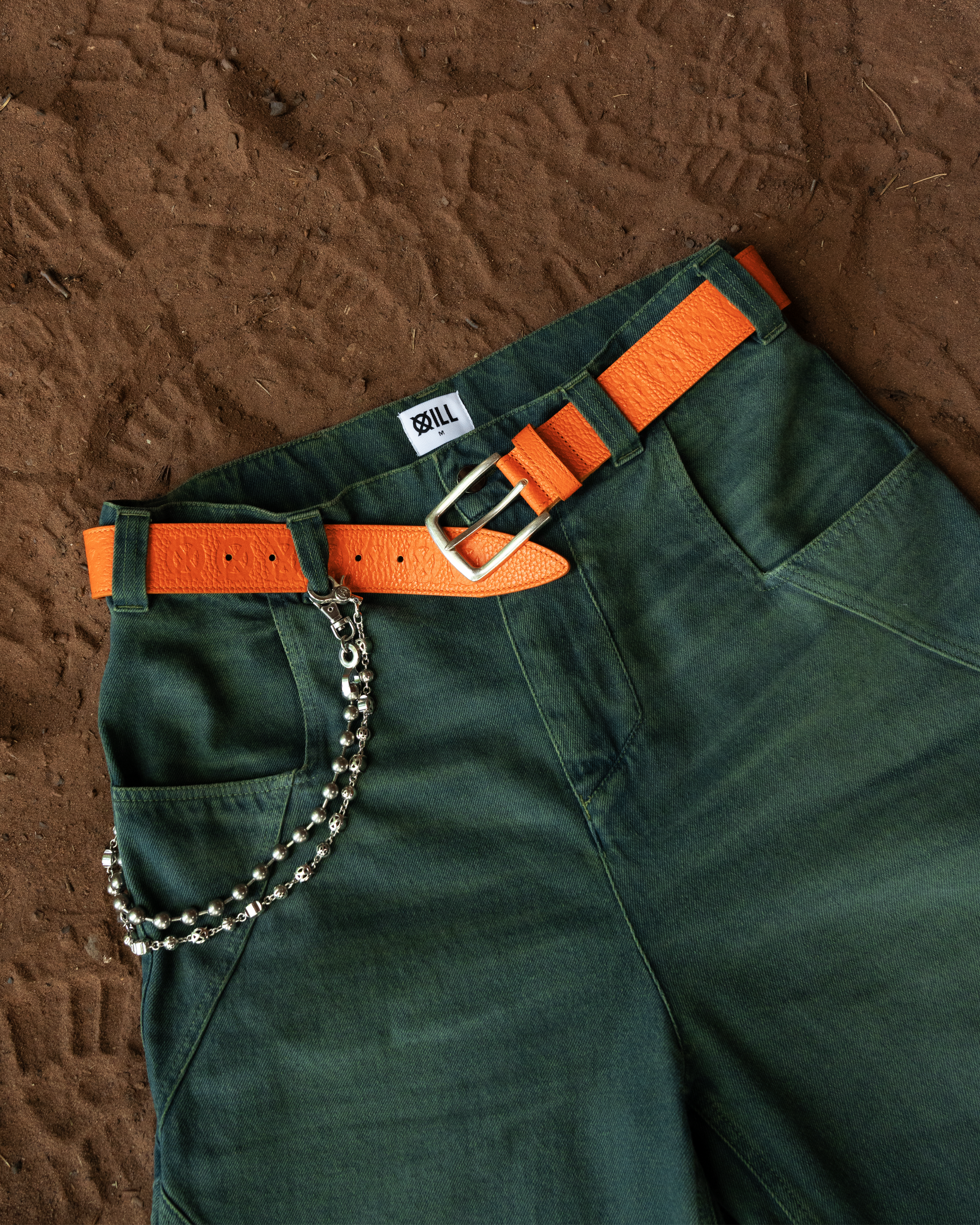 Tangerine Monogram Belt