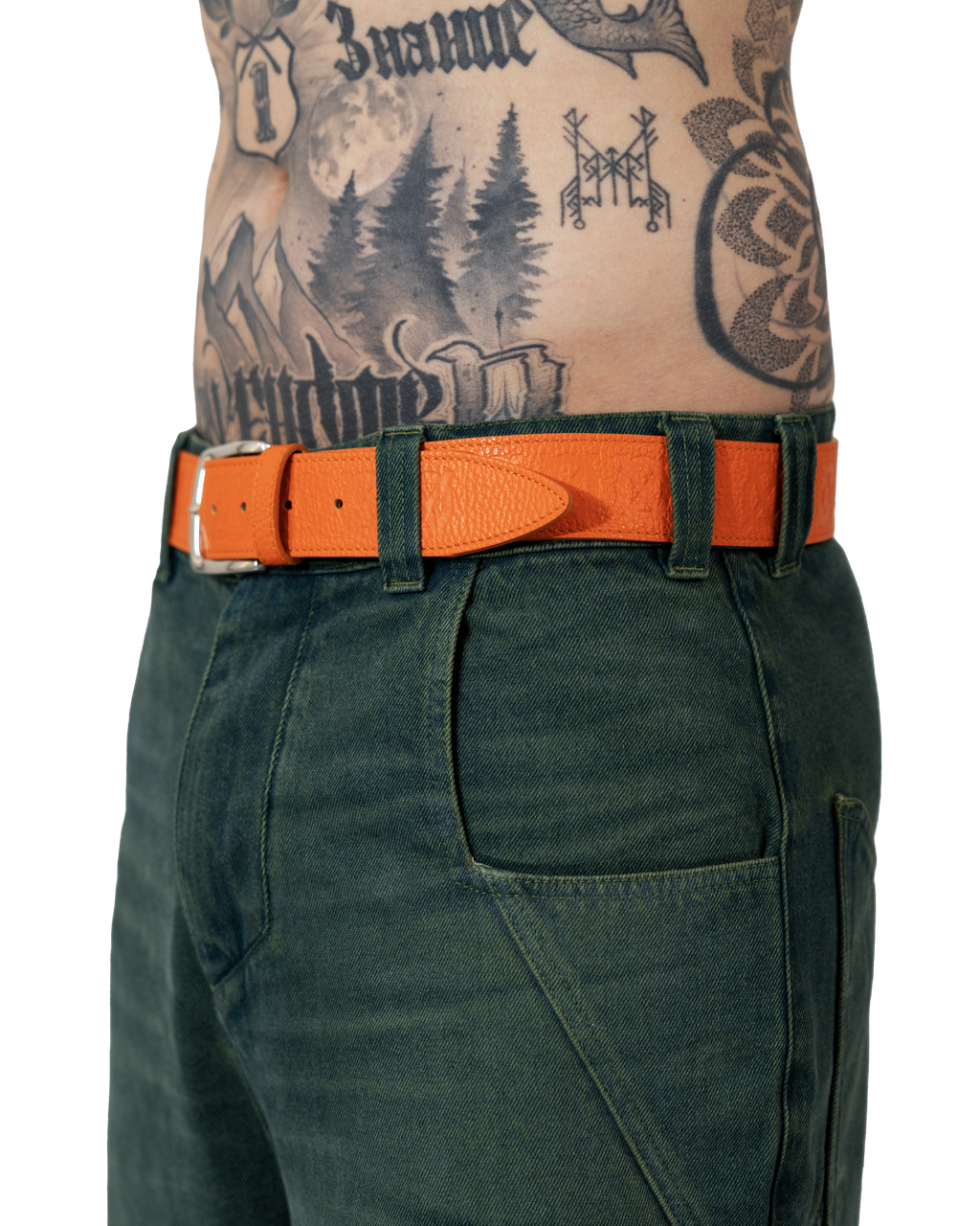 Tangerine Monogram Belt